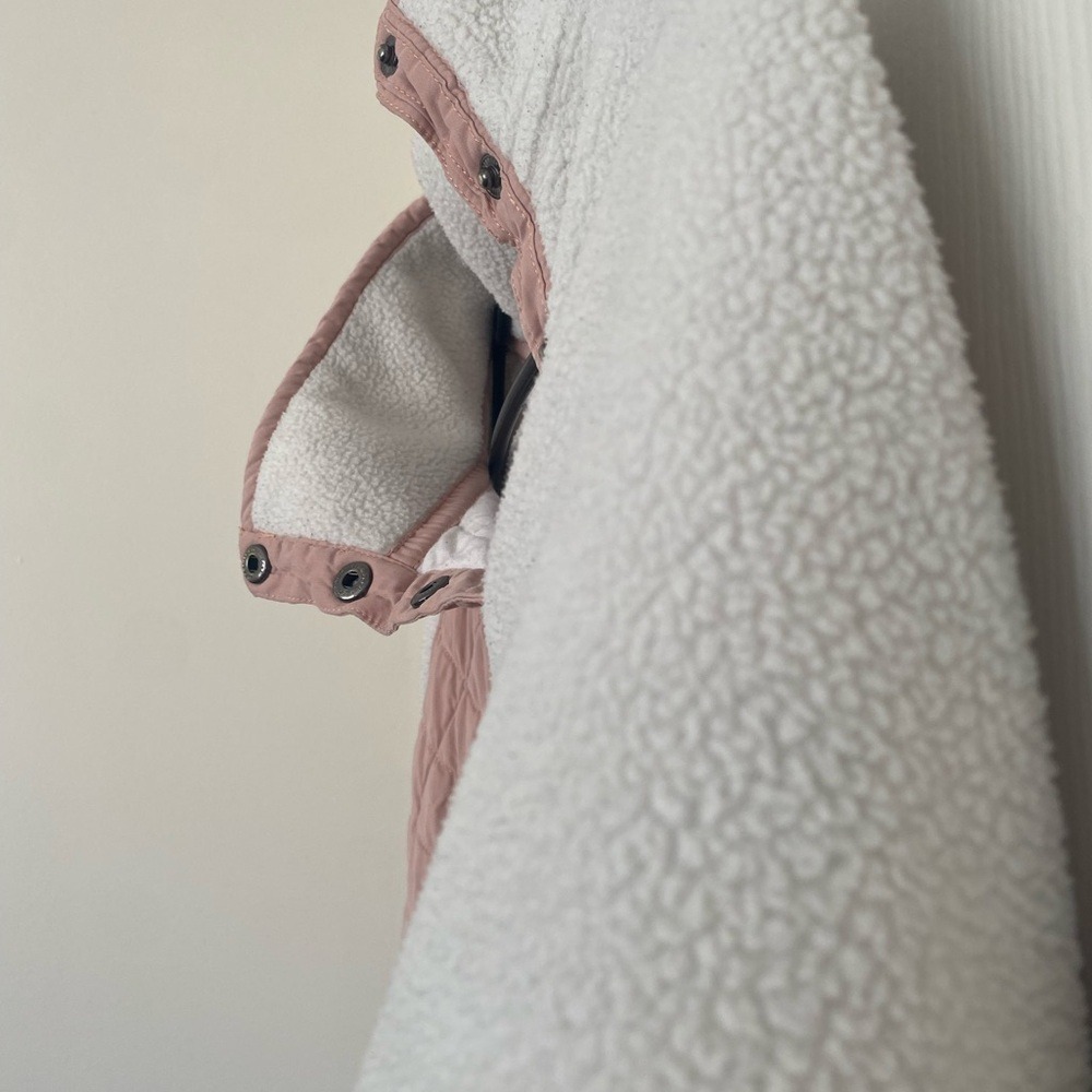 Abercrombie & Fitch Women Pullover Quilted Snap Fleece Sweatshirt Pink … - Picture 4 of 8